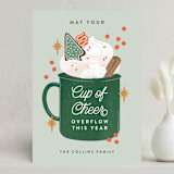 "Extra Cheer" - Holiday Cards in Spearmint by Paper Raven Co. - Front