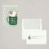 "Extra Cheer" - Holiday Cards in Spearmint by Paper Raven Co. - Assembled