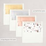 "Seasonal Magic" - Holiday Cards in Rosy Glow by Shannon - Envelope Liners