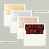 "Leaping Reindeers" - Holiday Cards in Santa Red by Shannon Chen of Four Wet Feet Studio - Envelope Liners