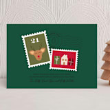 "North Pole Post" - Holiday Cards in Evergreen by Shari Margolin - Front