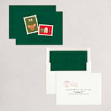 "North Pole Post" - Holiday Cards in Evergreen by Shari Margolin - Assembled
