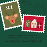 "North Pole Post" - Holiday Cards in Evergreen by Shari Margolin - Close-Up