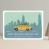 "New York Christmas" - Holiday Cards in Slate Blue by Kampai Designs - Front