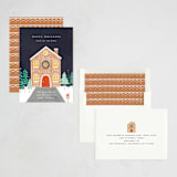 "Gingerbread House" - Holiday Cards in Biscuit by Bethan - Assembled