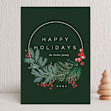 "Modern Pine Wreath" - Holiday Cards in Forest by Alethea and Ruth - Front