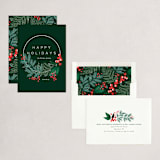 "Modern Pine Wreath" - Holiday Cards in Forest by Alethea and Ruth - Assembled