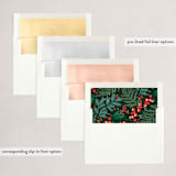"Modern Pine Wreath" - Holiday Cards in Forest by Alethea and Ruth - Envelope Liners