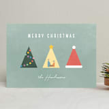 "Merry Trio" - Holiday Cards in Sage by Becca Thongkham - Front
