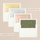 "Heaven & Nature" - Holiday Cards in Mint by Joanna Griffin - Envelope Liners