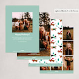 "Dachshund Through the Snows" - Holiday Cards in Mint by Itsy Belle Studio - Back of Card