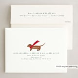 "Dachshund Through the Snows" - Holiday Cards in Mint by Itsy Belle Studio - FREE Recipient Addressing