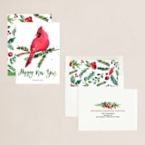 "Christmas Cardinal" - Holiday Cards in Fern by Kelsey McNatt - Assembled