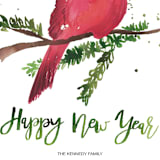 "Christmas Cardinal" - Holiday Cards in Fern by Kelsey McNatt - Close-Up