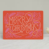 "Jolly" - Holiday Cards in Peppermint by Jen Owens - Front