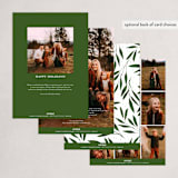 "Floral Noel" - Holiday Cards in Pine Needle by Vera Lim - Back of Card Options