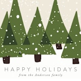 "Christmas Trees" - Holiday Cards in Olive by Roopali - Close-Up