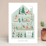 "Santa and The Techie Elves" - Holiday Cards in Elf Shoes by Grae - Front