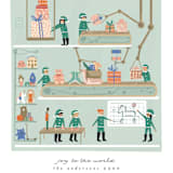"Santa and The Techie Elves" - Holiday Cards in Elf Shoes by Grae - Close-Up