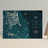 "And Beyond" - Holiday Cards in Cerulean by Gwen Bedat - Front