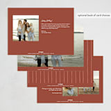 "Happy Holidays Village" - Holiday Cards in Merlot by Katrina Edwards - Back of Card Options