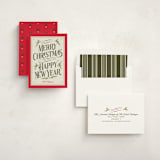 "Vintage Postcard" - Holiday Cards in Berry by Robert and Stella - Assembled