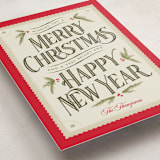 "Vintage Postcard" - Holiday Cards in Berry by Robert and Stella - Detail