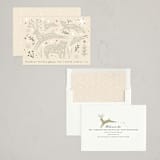 "Woodland Folk" - Holiday Cards in Sage by Hannah Williams - Assembled