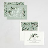 "A Very Merry Christmas Botanicals" - Holiday Cards in Mint by Rebecca Durflinger - Assembled