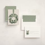 "Big Bow" - Holiday Cards in Sage by Leah Bisch - Assembled