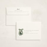 "Big Bow" - Holiday Cards in Sage by Leah Bisch - FREE Recipient Addressing