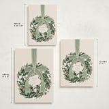 "Big Bow" - Holiday Cards in Sage by Leah Bisch - Formats Available