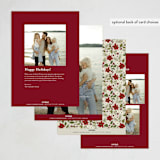 "Ornament Branch" - Holiday Cards in Snow by Everett Paper Goods - Back of Card Options