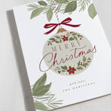 "Ornament Branch" - Holiday Cards in Snow by Everett Paper Goods - Detail
