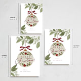 "Ornament Branch" - Holiday Cards in Snow by Everett Paper Goods - Formats Available