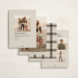 "Simple Sprig" - Holiday Cards in Merlot by Kate Ahn - Back of Card Options