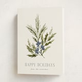 "Simple Sprig" - Holiday Cards in Frost by Kate Ahn - Folded Card