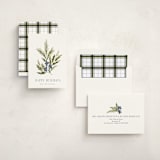 "Simple Sprig" - Holiday Cards in Frost by Kate Ahn - Assembled