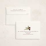 "Simple Sprig" - Holiday Cards in Merlot by Kate Ahn - FREE Recipient Addressing