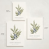 "Simple Sprig" - Holiday Cards in Frost by Kate Ahn - Formats Available