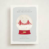 "Golden Gate Globe" - Holiday Cards in Winter by Laura Bercovich - Front