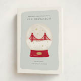 "Golden Gate Globe" - Holiday Cards in Winter by Laura Bercovich - Folded Card