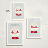 "Golden Gate Globe" - Holiday Cards in Winter by Laura Bercovich - Formats Available