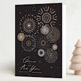"fancy fireworks" - Holiday Cards in Midnight by Kamala Nahas - Folded Card