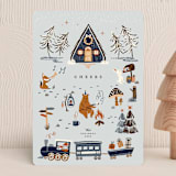 "Woodland Wonderland" - Holiday Cards in Wintermint by Vivian Yiwing - Front