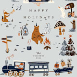 "Woodland Wonderland" - Holiday Cards in Wintermint by Vivian Yiwing - Close-Up