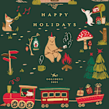 "Woodland Wonderland" - Holiday Cards in Forest by Vivian Yiwing - Close-Up