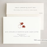 "Snow Drift" - Holiday Cards in Cranberry by Cass Imagines - FREE Recipient Addressing