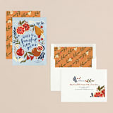 "Fruitful year" - Holiday Cards in Aqua by Vivian Yiwing - Assembled