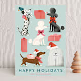 "Bark! The Herald Angel Sing" - Holiday Cards in Mint by Ana Peake - Front